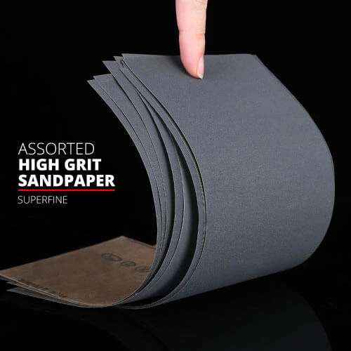 Assorted High Grit Sandpaper for wood metal and walls