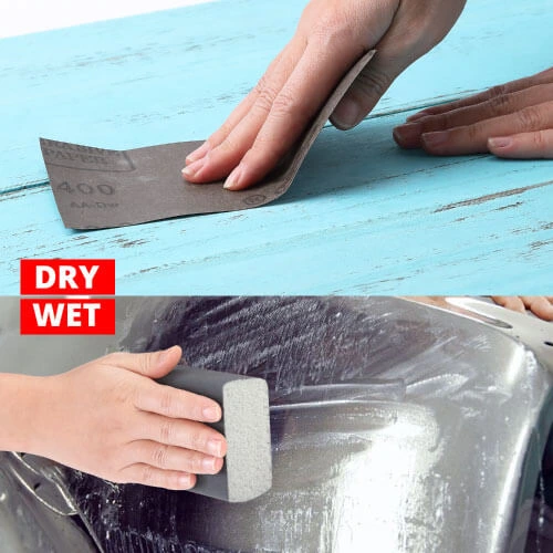 Easy sanding on Wet and Dry surface includes wood and metal too
